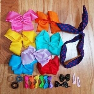 Hair Bow Accessory Bundle Lot Variety
